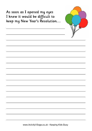 New Year S Resolution Story Starter Story Starters Free Worksheets For Kids Writing Topics