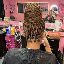 Knotless Bun Braidbarbiegang Braided Hairstyles Hair Styles Braided Bun Hairstyles