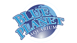 It is surrounded by a swoosh, indicating activity or movement taking place. Blue Planet Aquarium Vector Logo Svg Png Seekvectorlogo Net