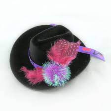 Mini Cowboy Hat Hair Clip Cowgirl Diva Flocked Velvet Etsy Cowboy Hat Hair Mini Cowboy Hat Cowboy Hats