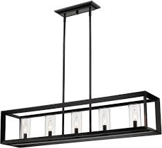 Golden Lighting 2073 Lp Blk Clr Smyth Modern Matte Black Island Lighting Gol 2073 Lp Blk Clr