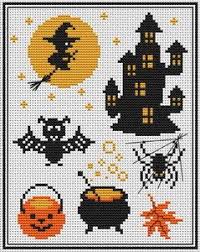 Über 7 millionen englischsprachige bücher. Cross Stitch Kreuzstich Stickvorlagen Halloween Stickerei Stickmuster