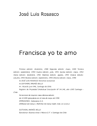 Yo amo pdf es uno de los libros de ccc revisados aquí. Resumen Libro Francisca Yo Te Amo Pdf