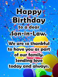 Birthday Wishes For Son In Law Birthday Wishes And Messages By Davia
