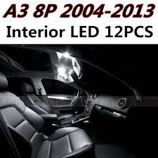 12pcs X Free Shipping Error Free Led Interior Light Kit Package For Audi A3 8p Accessories 2004 2013 Audi A3 Audi Interior Lighting