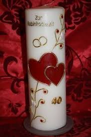 Kerze Rubinhochzeit 40 Mit Namen Datum Rh 01 Amazon De Kuche Haushalt Rubinhochzeit Hochzeitstag Geschenk Rubinhochzeit Geschenk