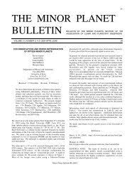 Temperatures here remain high throughout the year, with only a 5°c difference. The Minor Planet Bulletin Minorplanet Info