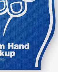 Download Fabric Sports Fan Foam Hand Mockup In Outdoor Advertising Mockups On Yellow Images Object Mockups