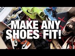 If yours feel just a bit snug around the sides, try wearing them for a couple of hours each evening until they begin to fit better. How To Make Small Shoes Fit Larger Youtube
