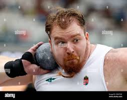 Budapest. 19th Aug, 2023. Balazs Toth of Hungary competes during the Men's  Shot Put Qualification of the World Athletics Championships Budapest 2023  at the National Athletics Centre stadium in Budapest, Hungary on