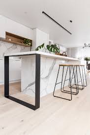 Choose to install a kitchen island with ample countertop space to prep and serve your meals that. Kitchen Island Square Flat Metal Leg Support Modern Kitchen Melbourne By Hx Design Houzz