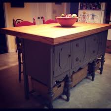 Custom Kitchen Island Handcrafted From An Antique Buffet By My Husband For My Anniversary Present Love T Custom Kitchen Island Antique Buffet Antique Kitchen