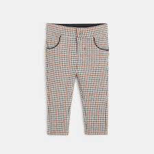 Whether you're looking for plain or printed styles, we have various options to keep her comfortable all day long. Checkered Knit Pants Brown Baby Girl Okaidi Obaibi
