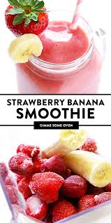 Strawberry Banana Smoothie Recipe Gimme Some Oven Recipe In 2020 Strawberry Banana Smoothie Recipes Strawberry Banana Smoothie Banana Smoothie Recipe