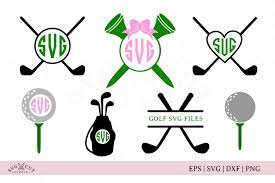 Download Golf Monogram Frames Svg Cut Files 87304 Monograms Design Bundles