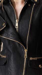 Diamond Quilt Detail Leather Biker Jacket Jackets Leather Biker Jacket Biker Jacket