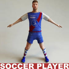 Football Player Static 3d Model Ad Player Football Model Static Football Players Soccer Players Players