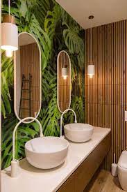 Idee Per Bagno In Stile Jungle Un Bagno Jungle Bagno Interno Design Del Bagno Bagno Eclettico