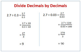 divide decimals by decimals videos homework worksheets solutions lesson plans