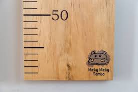 wooden height chart personalised felt