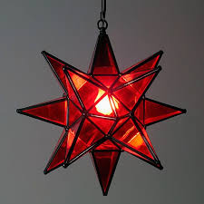 Red Glass Hanging Star Light Red Glass Hanging Star Light Red Decor