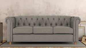 Enhance The Look Feel Of Your Living Room With Grey Colour Three Seater Sofa Set Designed Skillfully From Fabric You C Sofa Set Sofa Set Online Seater Sofa
