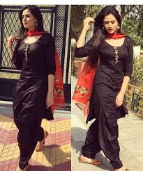Instagram Photo By Kudiyan Punjab Diyan Aug 3 2016 At 7 11am Utc Black Punjabi Suit Punjabi Outfits Indian Designer Outfits