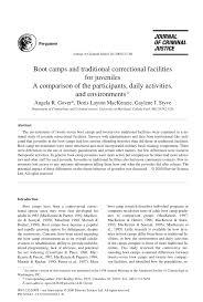 American society for testing and materials standards. Pdf Boot Camps And Traditional Correctional Facilities For Juveniles A Comparison Of The Participants Daily Activities And Environments