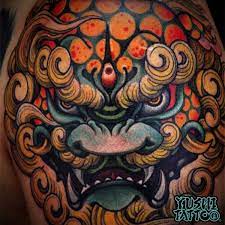 Lion crown with sunglasses silhouette svg cut file. The Guardian Lions Foo Dog Tattoo Meanings History Ideas Photos Tatring