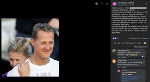 O piloto conseguiu corridas e recuperações históricas, mas não tinha a mesma performance de antes. Partly False Retired Race Car Driver Michael Schumacher Has Not Been In A Coma For The Past Six Years By Pesacheck Jul 2021 Pesacheck