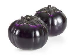La melanzana tonda di colore viola ha generalmente una polpa tenera e si presta bene alle grigliate; Melanzane Tonde Viola Palmieri