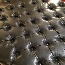 Simpli home avalon faux leather coffee table storage ottoman. Very Large Button Tufted Black Faux Leather Ottoman Coffee Table For Sale At 1stdibs