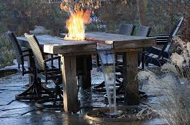 Sale ends in 14 hours. Outdoor Dining Table Meets Fire And Water Pond Trade Magazine
