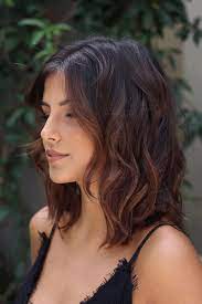 Stylish Elegant Middle Length Wavy Human Hair Lace Front Cheap Wigs 16 Inches Medium Length Hair Styles Thick Hair Styles Medium Hair Styles