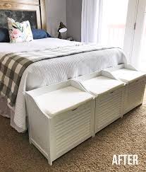 From the diamond buttons to the metal, silver, vintage legs! Small Bedroom Laundry Storage Benches The Craft Patch