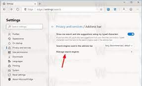 The option to change the edge new tab page search box's search engine is presently available in edge canary 82.0.457.0 and later builds. Change Search Engine In Microsoft Edge Chromium