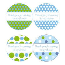 When you thank others, it shall be from the heart. Printable Thank You Tags Stickers Baby Boy Shower Polka Dots Blue Green