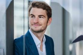 Portrait of confident young businessman stock photo