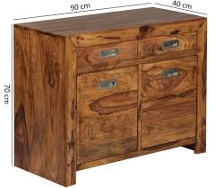 Sideboard 90 cm hoch einzigartig kommode 90 breit best kommode 100. Finebuy Sideboard Massivholz Sheesham Kommode 90 Cm 2 Schubladen 2 Turen Design Highboard Landhaus Stil Braun