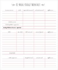 Bi Weekly Budget Worksheet Budget Spreadsheet Template Weekly Budget Template Monthly Budget Template