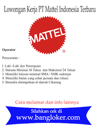 Maybe you would like to learn more about one of these? Lowongan Kerja Operator Pt Mattel Indonesia 2021