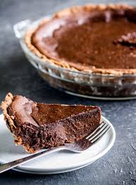 Remove the pie from the refrigerator. Mississippi Mud Pie
