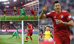 It was also their seventh victory in the last eight, a sequence that has included some proper thumpings: Bayern Munich 5 0 Borussia Dortmund Lewandowski Hits Brace Hummels Martinez And Gnabry Score Daily Mail Online