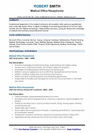 medical office receptionist resume samples qwikresume