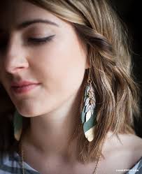 Especially if you have a cutting machine like a cricut or silhouette. Diy Leather Feather Earrings Lia Griffith