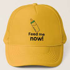 Feed Me Now Trucker Hat Our New Bottle Pattern Design For Hungry Babies And Their S New Parents Don T Miss The Feeding Time Za Trucker Trucker Hat Hats