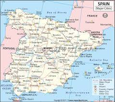 Portugal to the this map shows a combination of political and physical features. Cities In Spain Map Of Spain Cities
