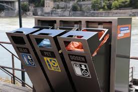 Recyclingstation Basel Wertstofftrenner Wertstoffbehalter Abfallbehalter Mulltrenner Abfallentsorgung Stoff Behalter Recycling