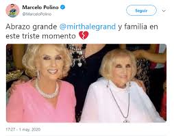 Aquí te lo revelamos.en 2009 cumplieron 84 años El Dolor De Los Famosos En Las Redes Sociales Por La Muerte De Goldy La Hermana De Mirtha Legrand Infobae