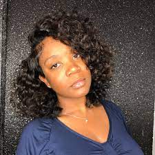 Image May Contain 1 Person Curly Bob Sew In Curly Hair Styles Curly Bob Hairstyles